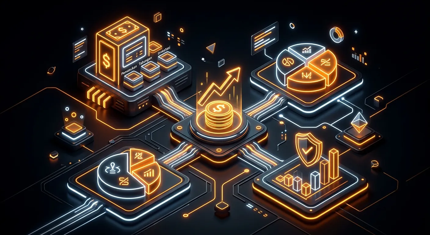 Ilustrasi edukatif pengelolaan money dan alokasi bankroll di SUPERMONEY88